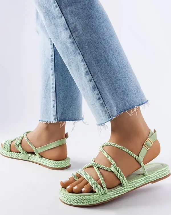 Gemre Gemre Green braided sandals Burwell