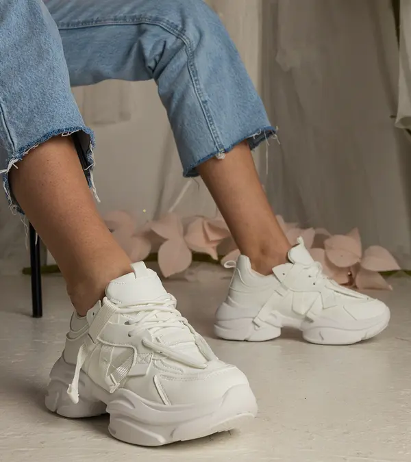 Gemre Gemre White chunky women's sneakers Zarina