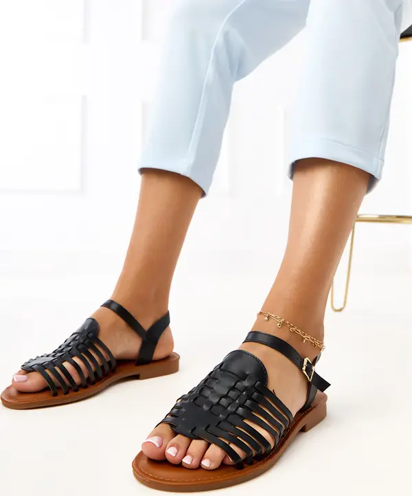 Gemre Gemre White Flat Roman Sandals Everlay