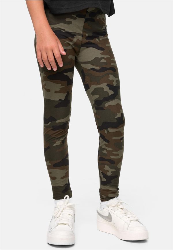 Urban Classics Kids Girls' camouflage leggings, wooden camouflage