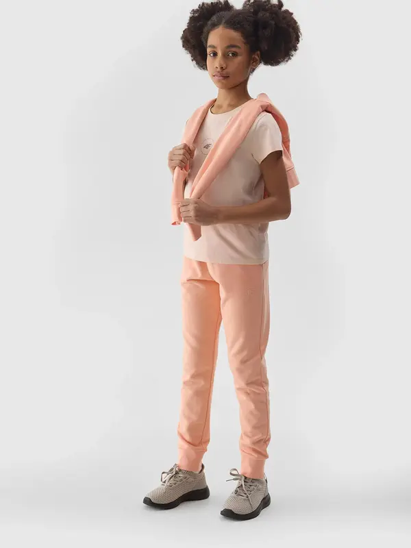 4F Girls' jogger sweatpants 4F - coral