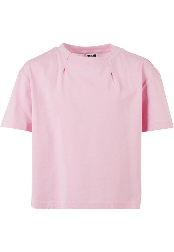 Urban Classics Kids Girls' Organic Oversized Pleated T-Shirt Girls' Pink