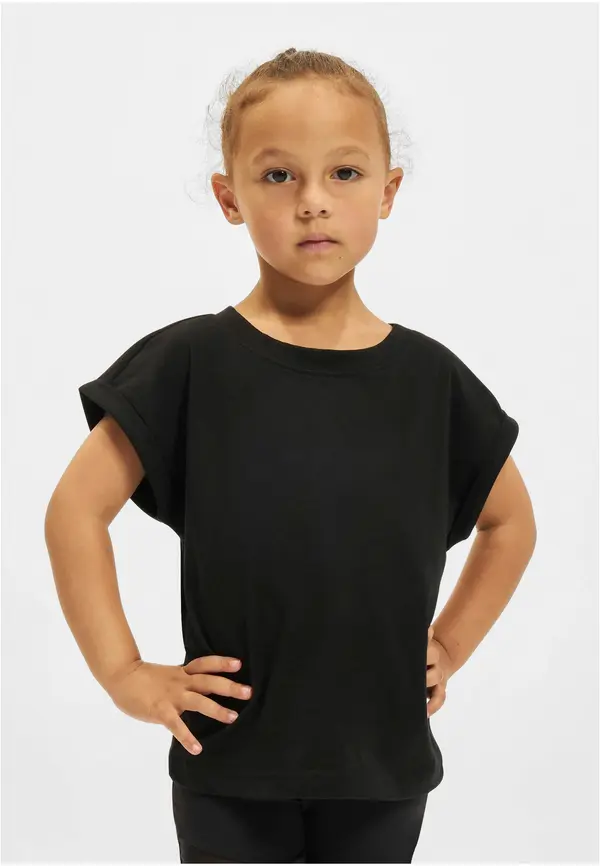 Urban Classics Girls' organic T-shirt with extended shoulder black