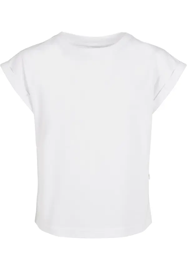Urban Classics Girls' organic T-shirt with extended shoulder white