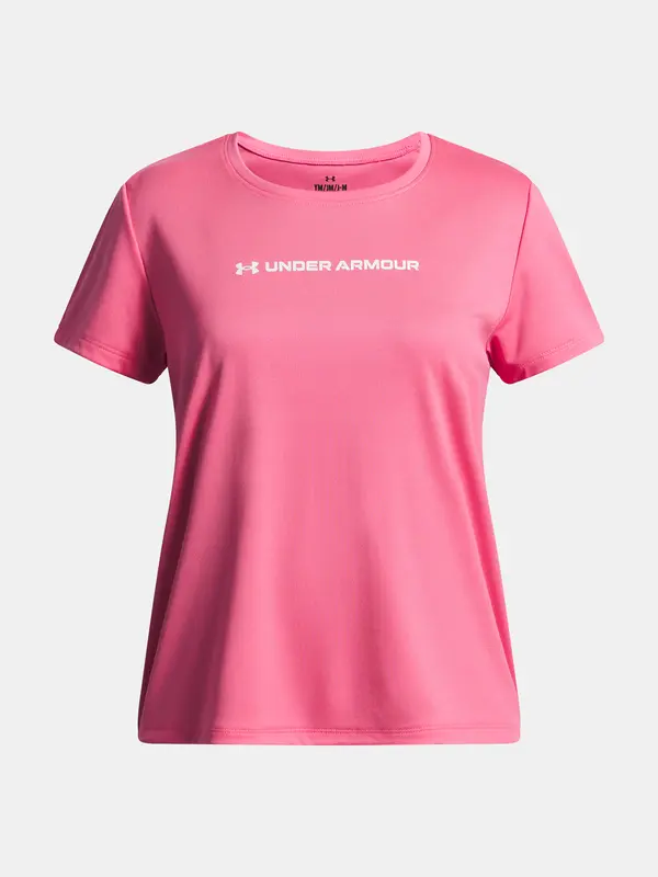 Under Armour Girls' T-shirt Under Armour Tech Wordmark Graphic SS-PNK - Girls
