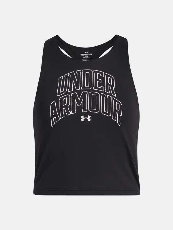 Under Armour Girls' tank top Under Armour UA Motion Branded Tank-BLK - Girls