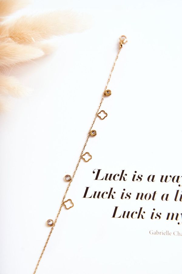 Glam Chic Glam Chic Класическа гривна на тънка верижка със златни орнаменти