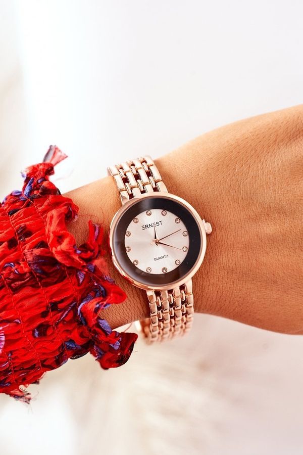 Ernest Гледайте на гривна с кубичен цирконий ERNEST Rose Gold