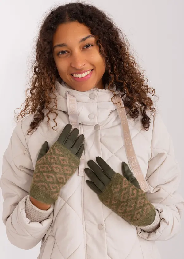 Wool Fashion Italia Gloves-AT-RK-2310.89-khaki