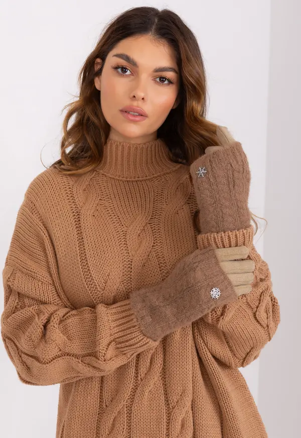 Wool Fashion Italia Gloves-AT-RK-231405.08X-dark beige
