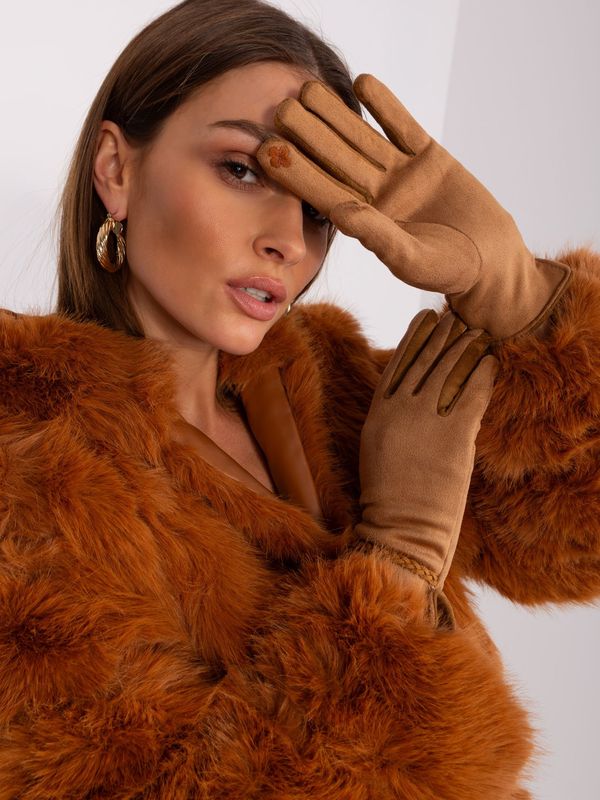 Wool Fashion Italia Gloves-AT-RK-238601.31P-camel