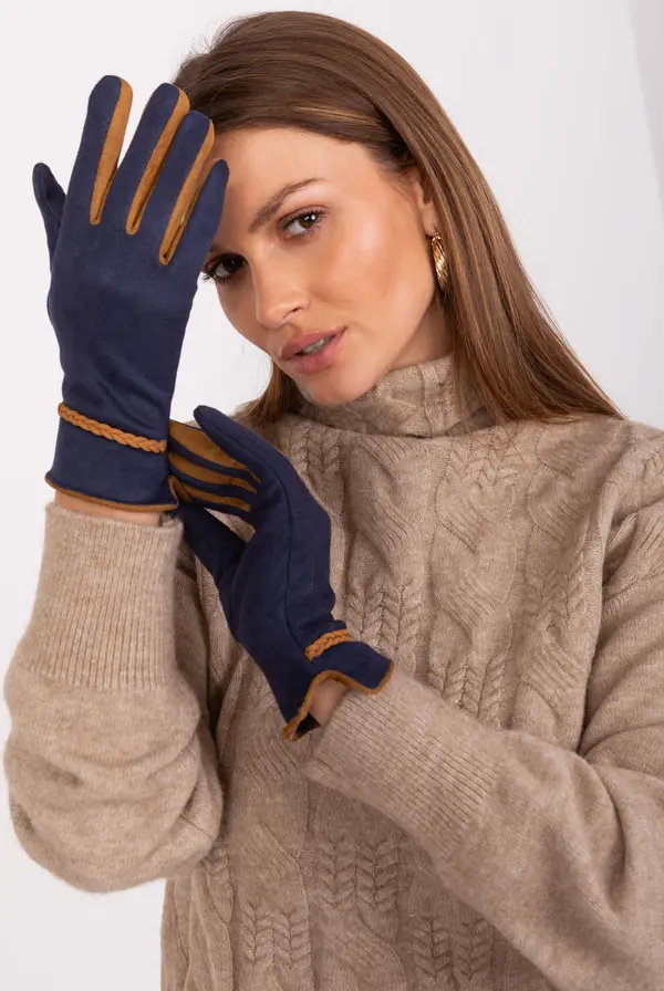 Wool Fashion Italia Gloves-AT-RK-238601.31P-navy blue