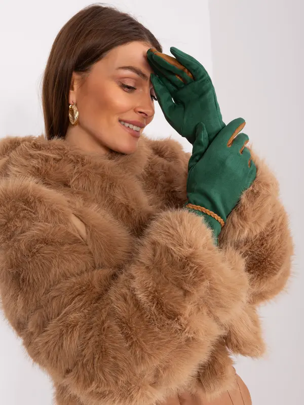 Wool Fashion Italia Gloves-AT-RK-238601.98-dark green