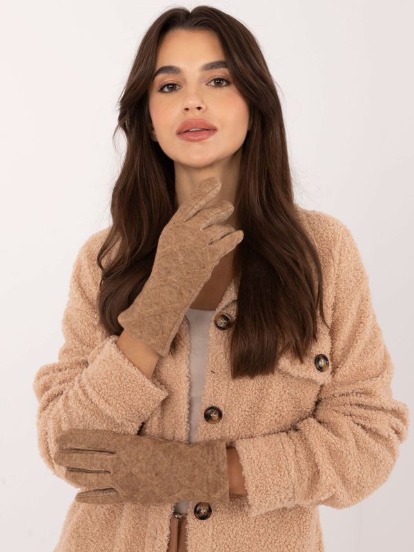 Wool Fashion Italia Gloves-AT-RK-23901.22-camel