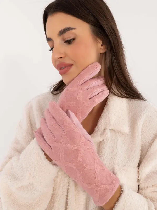 Wool Fashion Italia Gloves-AT-RK-23901.22-light pink