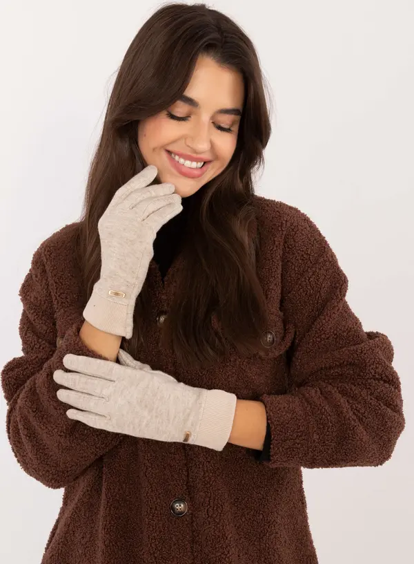 Wool Fashion Italia Gloves-AT-RK-23905.03X-beige