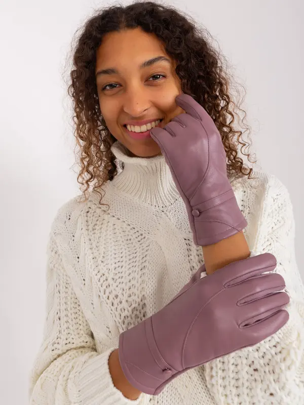Wool Fashion Italia Gloves-AT-RK-239802.28-purple