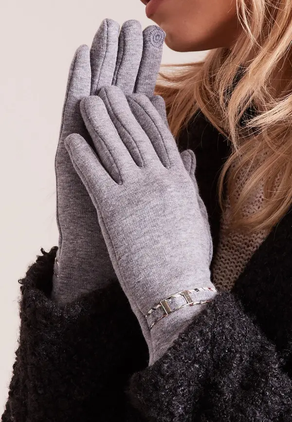 Wool Fashion Italia Gloves-AT-RK-6202-1.22-gray