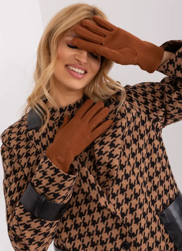 Wool Fashion Italia Gloves-AT-RK-8502A.90-light brown
