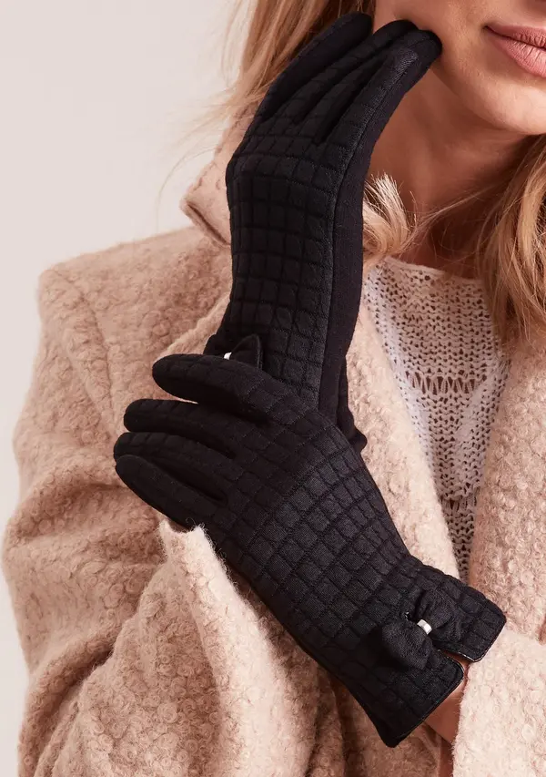 Wool Fashion Italia Gloves-AT-RK-9502.25-black