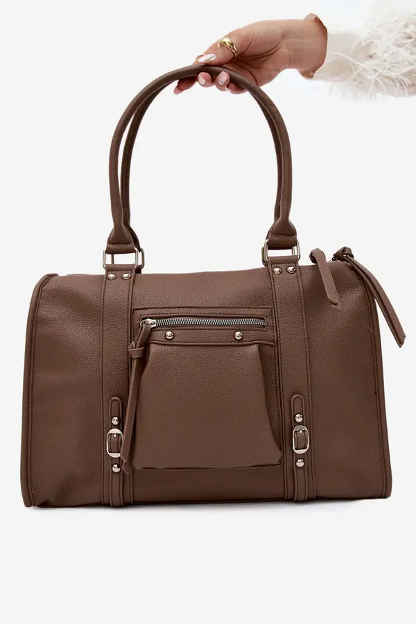 FLORA & CO Голяма чанта Flora&amp;Co в цвят бежово имитация на кожа