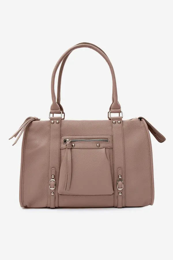 FLORA & CO Голяма чанта Flora&amp;Co в цвят бежово Nolita