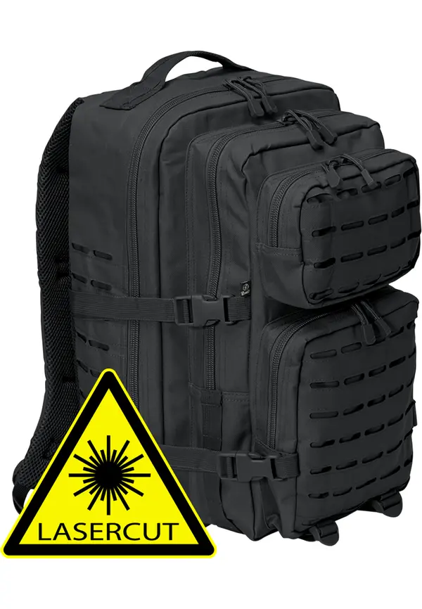 Brandit Голяма черна раница US Cooper Lasercut