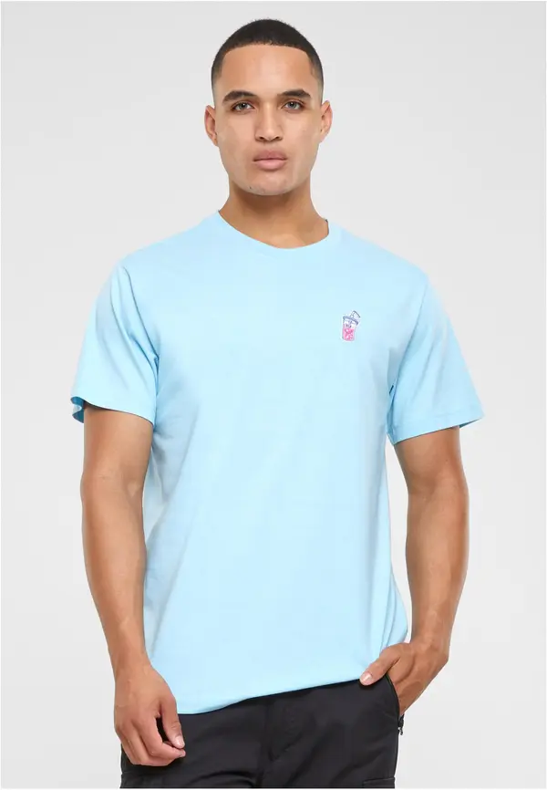 Mister Tee Good Vibes Drink Tee EMB sky blue