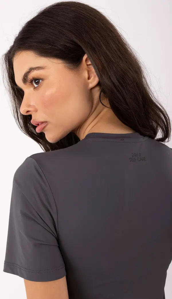 Sublevel Графитна блуза с къс ръкав