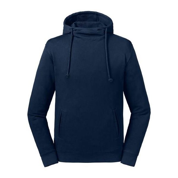 RUSSELL Granatowa bluza unisex Pure Organic High Collar Hooded Sweat Russell