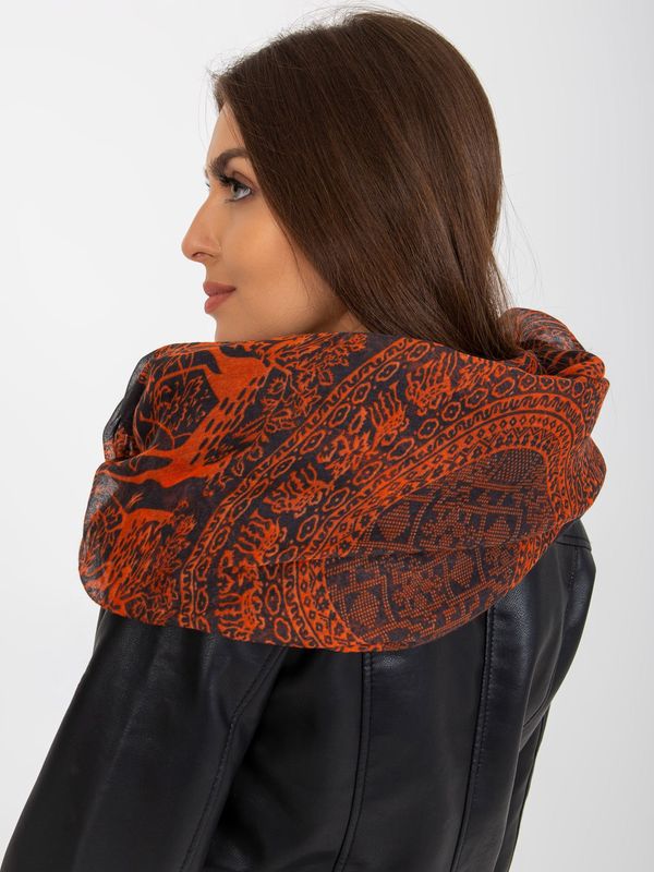 Fashionhunters Graphite scarf with print