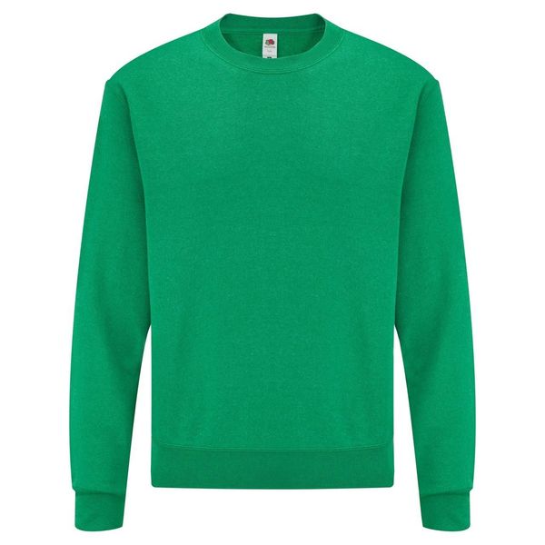 Fruit of the Loom Green Men's Set-in Sweat Fruit of the Loom