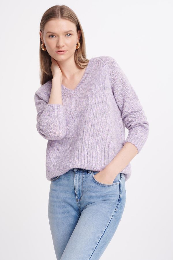 Greenpoint Greenpoint Дамски пуловер SWE633W2304M00 Hot Pink Melange