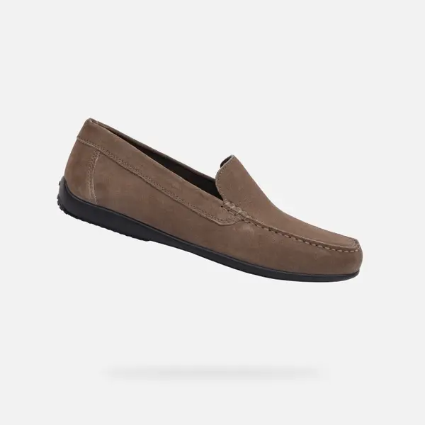 GEOX Grey-brown men's moccasins Geox Ascanio - Men's