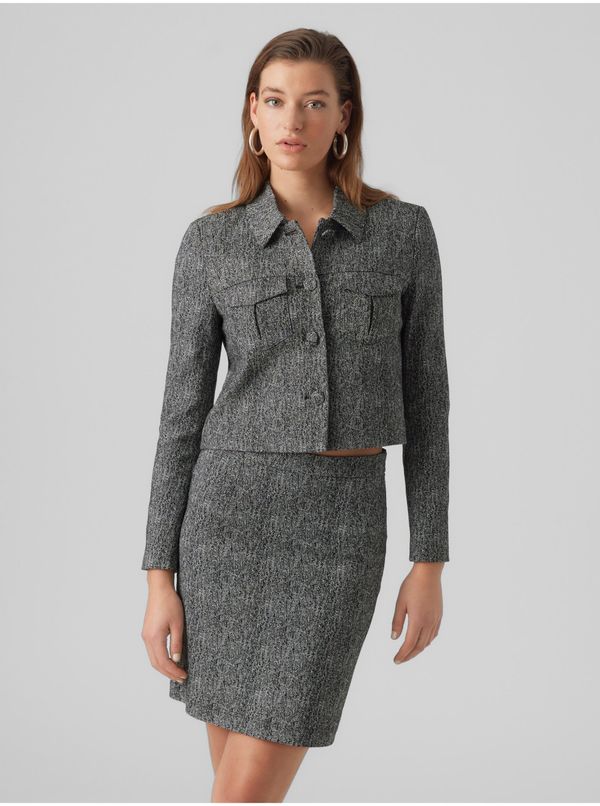 AWARE by VERO MODA Grey Ladies Patterned Jacket AWARE by VERO MODA Gracelynn - Ladies
