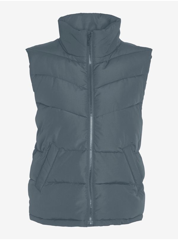 Noisy May Grey Ladies Quilted Vest Noisy May Dalcon - Ladies