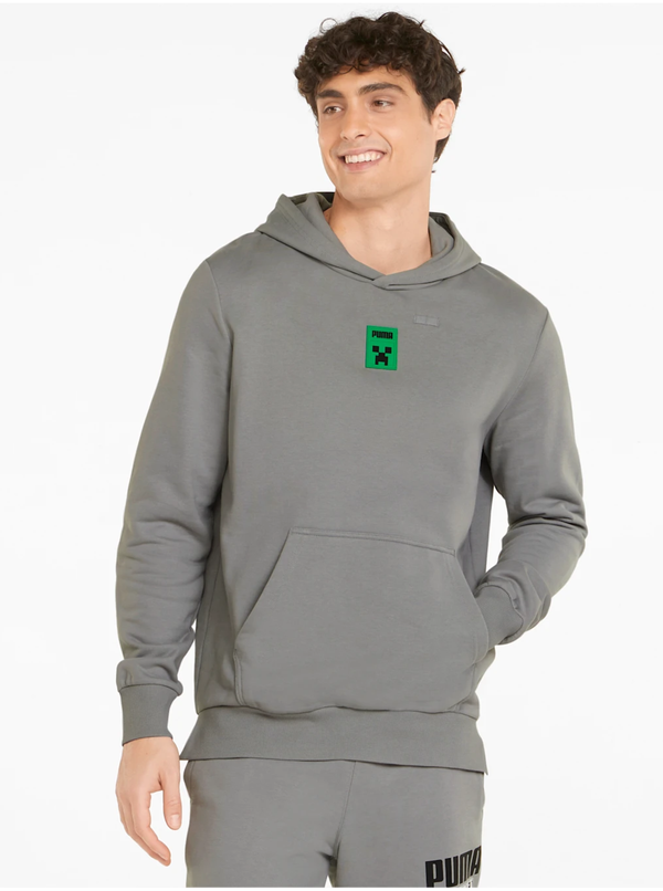 Puma Grey Mens Hoodie Puma x MINECRAFT - Men