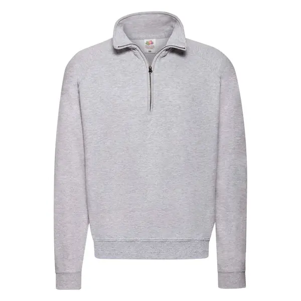 Fruit of the Loom Grey Men's Sweatshirt Zip Neck Sweat Fruit of the Loom