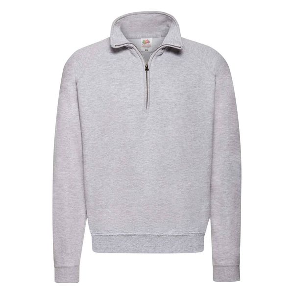 Fruit of the Loom Grey Men's Sweatshirt Zip Neck Sweat Fruit of the Loom
