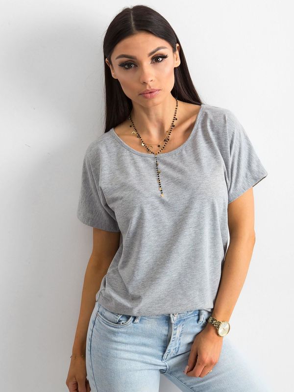 Fashionhunters Grey T-shirt Flow