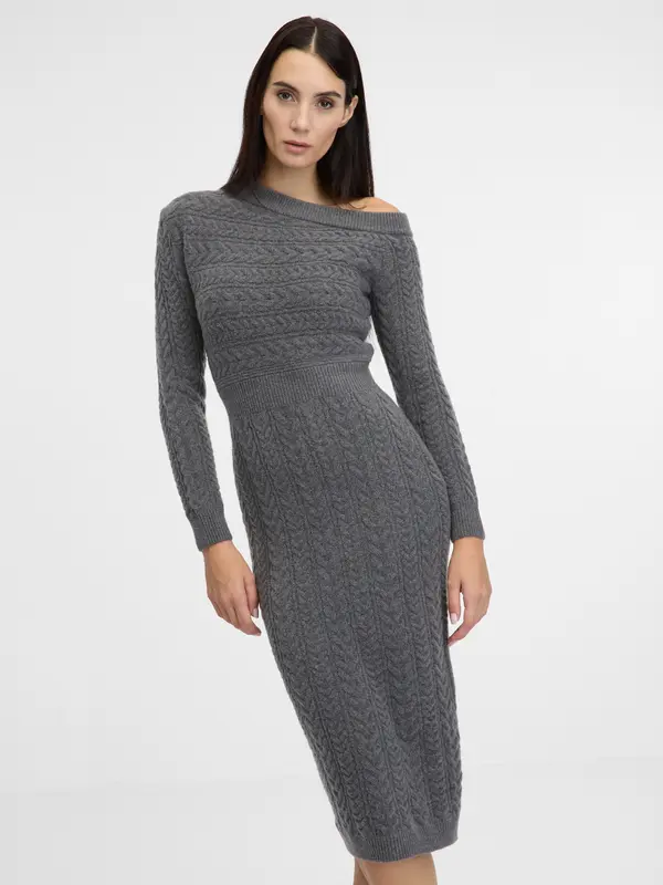 Orsay Grey Women's Sheathed Midi Dress ORSAY - Women's