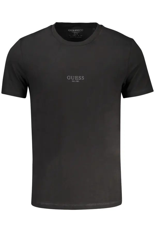 GUESS JEANS GUESS черна тениска с къс ръкав