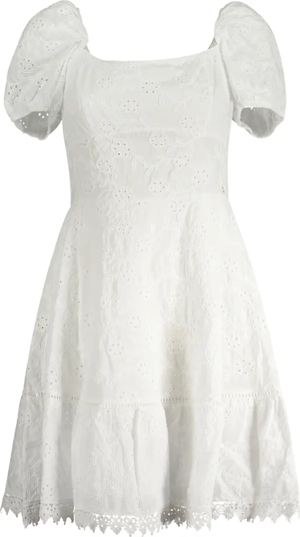 GUESS JEANS GUESS JEANS SHORT DRESS WOMEN WHITE