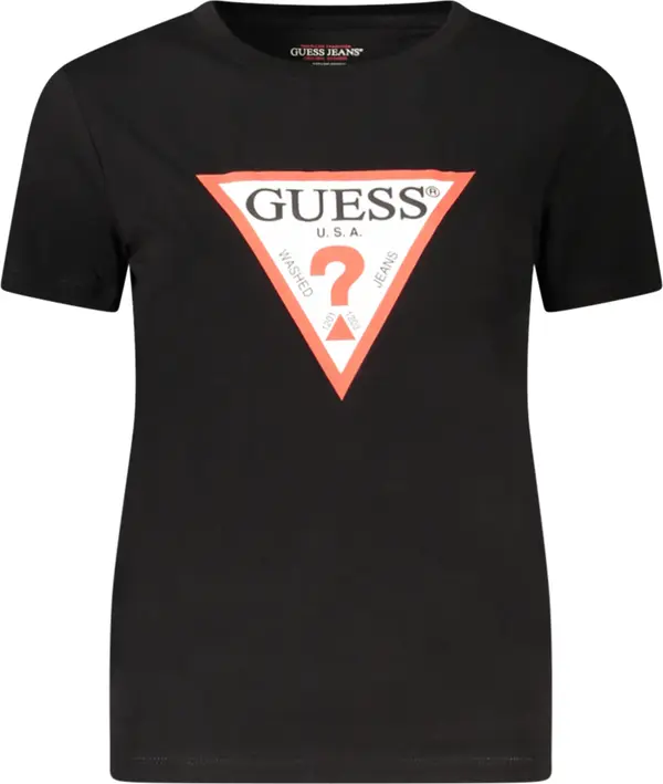 GUESS JEANS GUESS JEANS SHORT SLEEVE T-SHIRT WOMEN BLACK