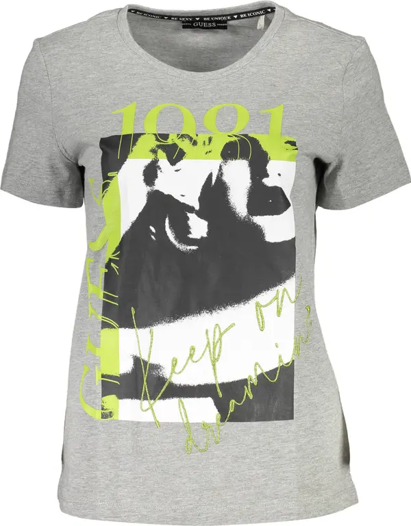 GUESS JEANS GUESS JEANS WOMEN'S SHORT SLEEVE T-SHIRT GRAY