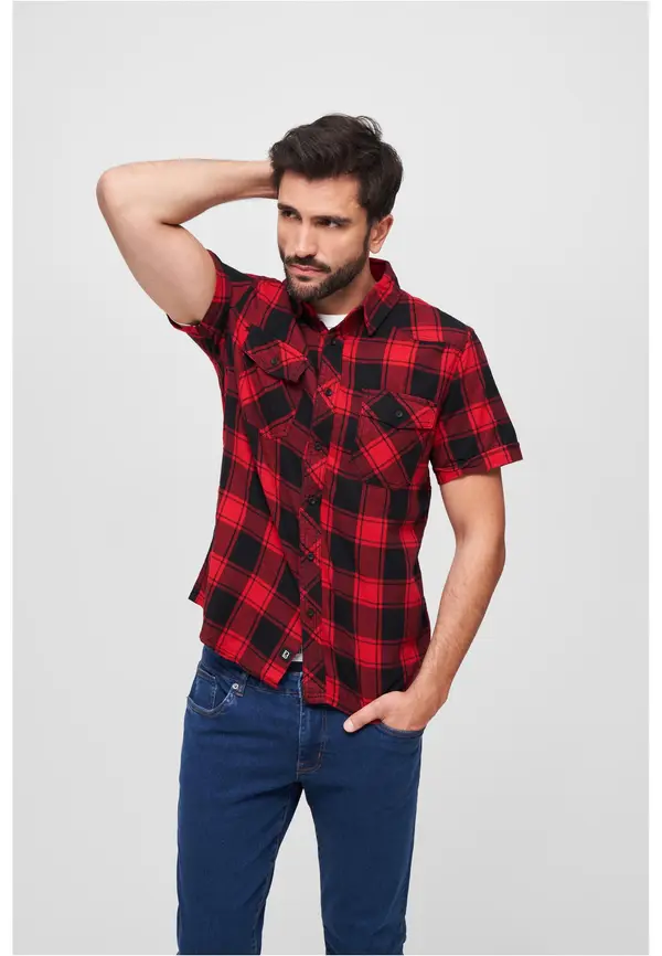 Brandit Half Sleeve Shirt Red/Black