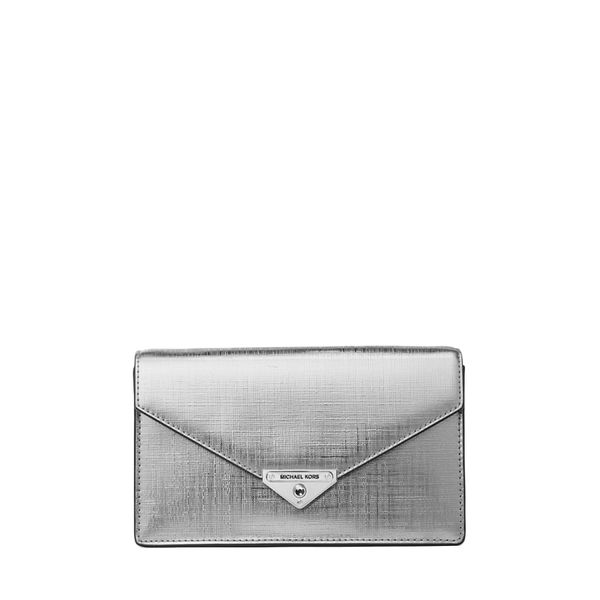 Michael Kors Handbag - MICHAEL KORS GRACE ENVELOPE CLUTCH silver
