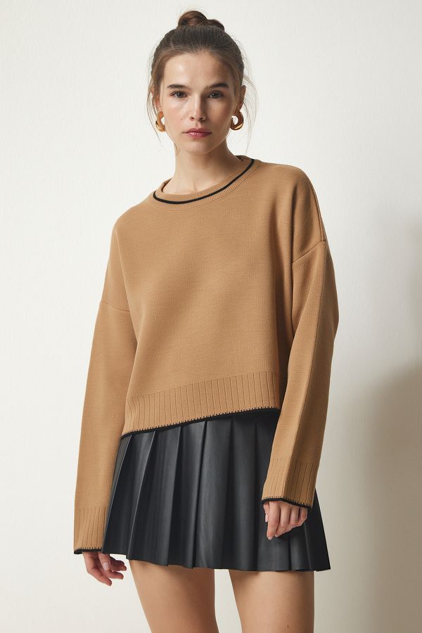 Happiness İstanbul Happiness İstanbul Women's Biscuit Basic Knitwear Sweater