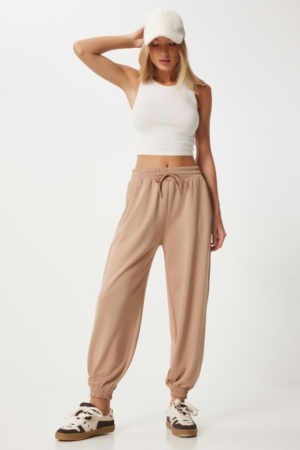 Happiness İstanbul Happiness İstanbul Women's Cream Modal Blend Jogger Sweatpants