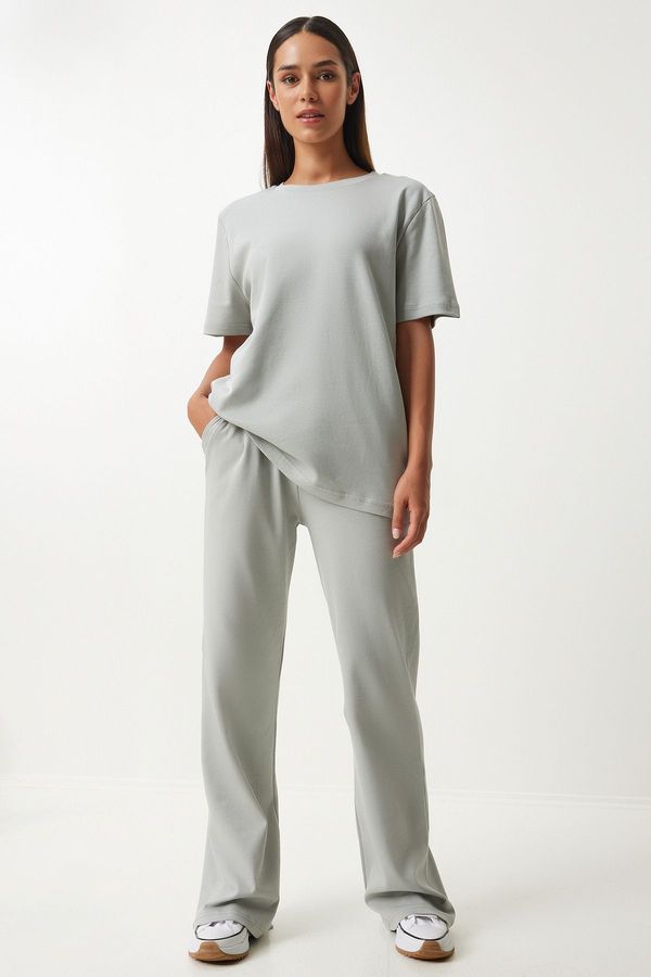 Happiness İstanbul Happiness İstanbul Women's Gray T-Shirt Tracksuit